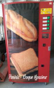 Distributeur automatique de paninis, croque-monsieur, kebab